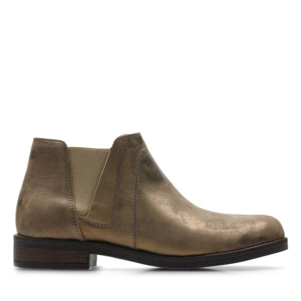 Clarks Womens Demi Beat Chelsea Boots Metal | CA-9063514